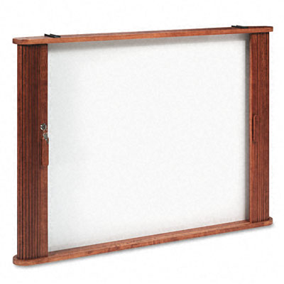 BestRite 25010 Conference Room Cabinet Magnetic Dry Erase Board 44 x 4 x 32 Medium Oak