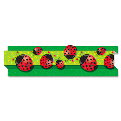 108040 Pop-it Border- Ladybugs- 3&quot; X 24&apos;- 8 Strips/pack