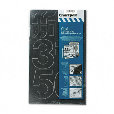 01170 Press-on Vinyl Numbers- Self Adhesive- Black- 3&quot;h- 10/pack