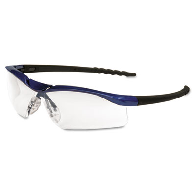 Dl310af Dallas Wraparound Safety Glasses- Metallic Blue Frame- Clear Antifog Lens