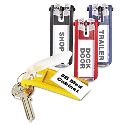 Durable 1949-00 Key Tags For Locking Key Cabinets- Plastic- 1-1/8 X 2-3/4- Assorted- 24/pack