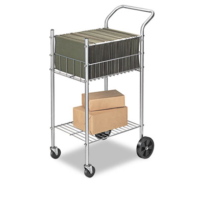 Fellowes 4092001 Economy Mail Cart 2 Shelves 200 lb 201/2w x 38d x 391/4h Chamois