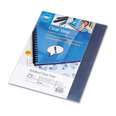9743070 Velobind Presentation Covers- 11 X 8-1/2- Clear- 25/pack