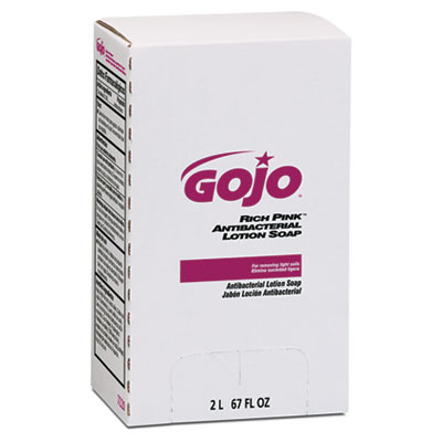 7220 Rich Pink Antibacterial Lotion Soap Refill- 2000 Ml- Pink- 4/carton