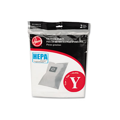Hoover AH10040 HEPA Y Filtration Bags for Hoover Upright Cleaners 2 Bags/Pack