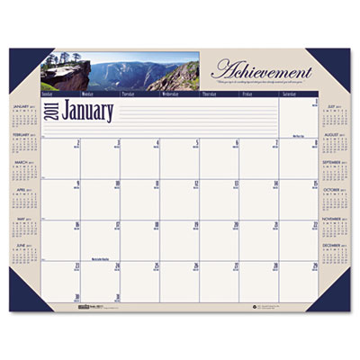 175 Motivational Photographic Monthly Desk Pad Calendar- 22 X 17