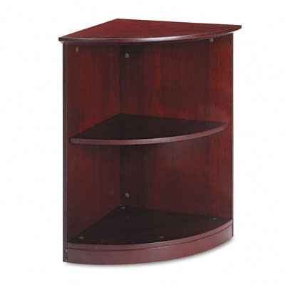 Mayline VBQ2CRY Quarter Round 2Shelf Bookcase Veneer 19w x 19d x 291/2h Sierra Cherry