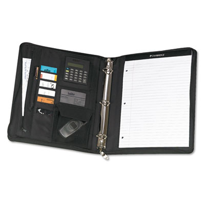 Mead 29516 Cambridge City Zipper Binder Microfiber 9 x 13 Assorted Colors