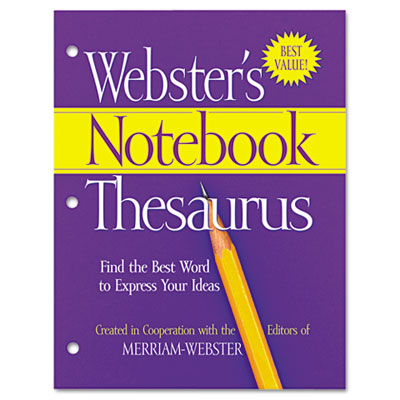 Merriam Webster Fsp0573 Notebook Thesaurus- Three Hole Punched- Paperback- 80 Pages