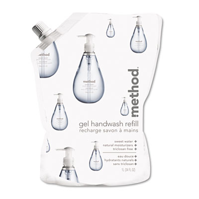 00652 Gel Hand Wash Refill- 34 Oz.- Sweet Water Scent- Plastic Pouch