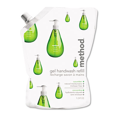 00656 Gel Hand Wash Refill- 34 Oz.- Cucumber Scent- Plastic Pouch
