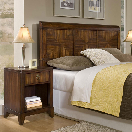 Home Styles 55405016 Mahogany Paris Headboard Nightstand and Chest