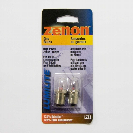 Lumilite LZ13 Xenon Gas Flange Base Bulb 4.8V 0.9A For 4D 6V Flashlight Pack of 6