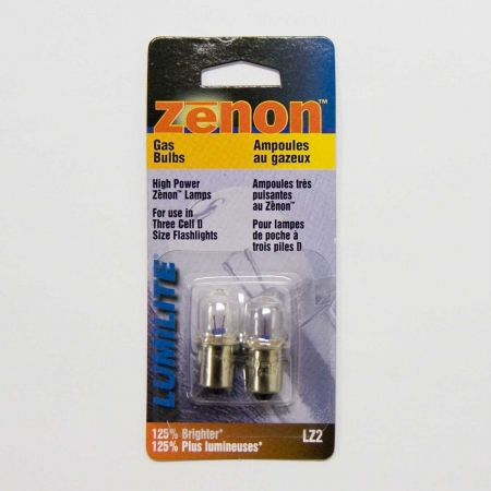 Lumilite LZ2 Xenon Gas Flange Base Bulb 2.4V 0.93A For 2D Flashlight Pack of 6