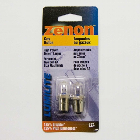 Lumilite LZ4 Xenon Gas Flange Base Bulb 2.4V 0.8A For 2AA Flashlight Pack of 6
