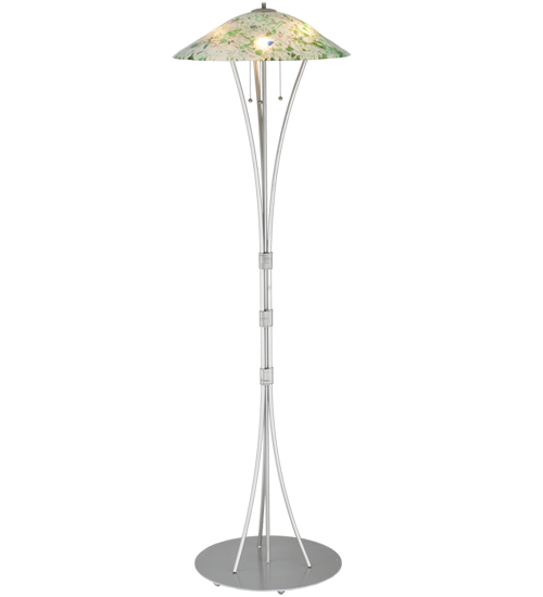 117162 65 In. H Times Square Fused Glass Floor Lamp
