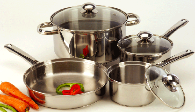 500 7 Piece Stainless Steel Cookware Set