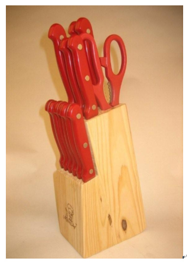 Prime Pacific KA131RD 13 Piece Stainless Steel Knife Block Set