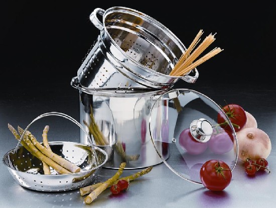 Prime Pacific PPD1 8 Quart 4 Piece Pasta CookerSteamer