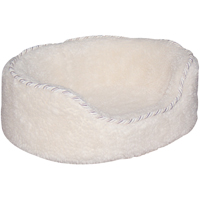 Furhaven Dog DFV10303032 Medium Sherpa Oval Bed  Cream