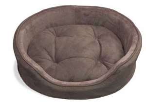 Furhaven Dog DFV13318413 Medium Deluxe Suede Oval Bed  Espresso