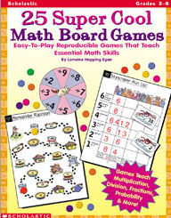 Scholastic 978-0-590-37872-7 25 Super Cool Math Board Games