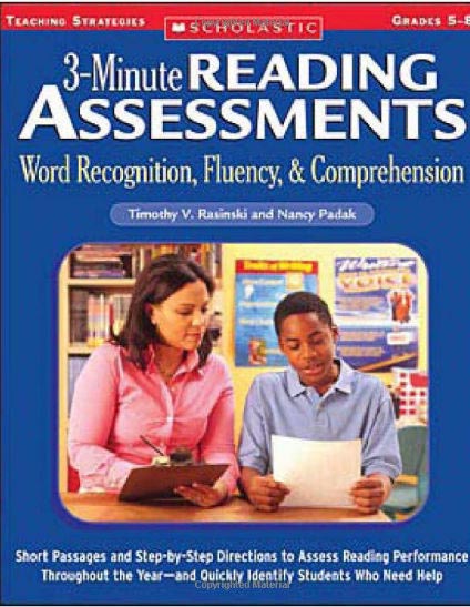 Scholastic 978-0-439-65090-8 3-minute Reading Assessments - Word Recognition- Fluency- And Comprehension - Grades 5-8