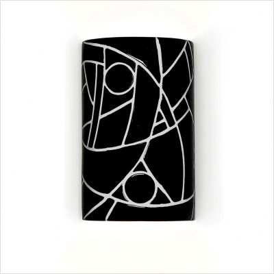 M20303-bl Picasso Wall Sconce Black - Black - Mosaic Collection