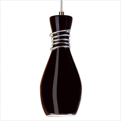 Lvmp19-bg Amphora Mini Pendant Black Gloss - Black Gloss - Studio Collection