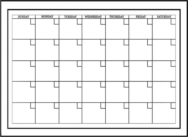 Wallpops Wpe94575 White Board Dry-erase Monthly Calendar Pack Of 2