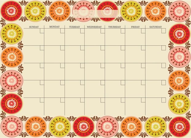 Wallpops Wpe99035 Carnivalé Dry-erase Monthly Calendar Pack Of 2