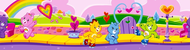 Brewster Home Fashions PS99833 Care Bears Rainbow Peel Stick Wall Border Pack of 2