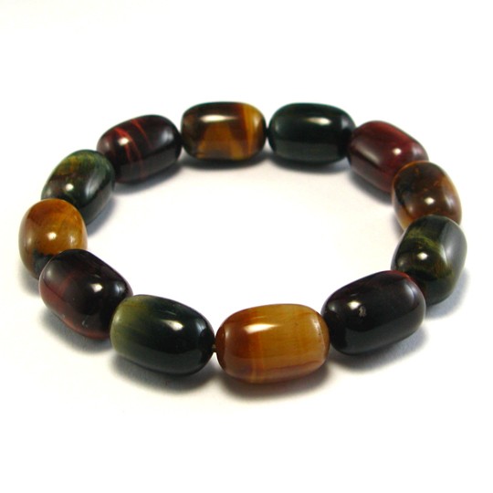 CET Domain 2C070031 Natural ThreeColor Agate Tiger Eye Bracelet