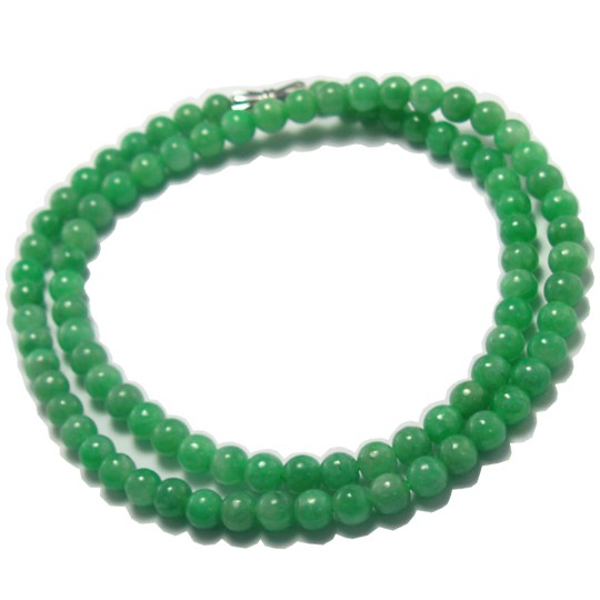 CET Domain 2C0FC002 Natural Burmese Emerald Jade Necklace