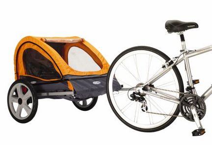 InSTEP 12-QE212 Quick N EZ Double Seated Trailer - Orange-Gray