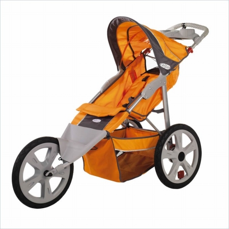 InSTEP 11-AR108 Flash Fixed Wheel Single Jogger-Stroller - Orange-Gray