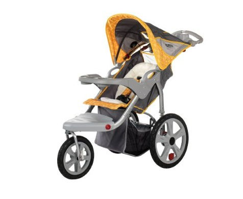 InSTEP 11-AR180 Safari Swivel Wheel Jogger Single Stroller - Yellow-Gray