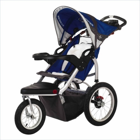 Schwinn 13SC114 Turismo Swivel Wheel Single JoggerStroller BlueGray