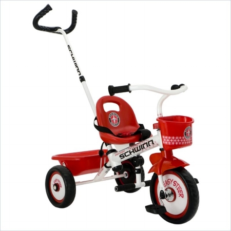Schwinn S6743 8 in. Rear Unisex Easy Steer Tricycle White