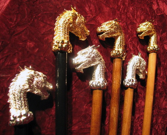 Metropolitan Galleries SRB40001 Dragon Cane Bronze