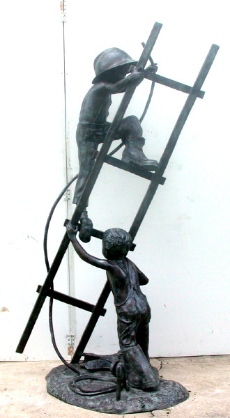 Metropolitan Galleries SRB96068 Playing Fireman Bronze