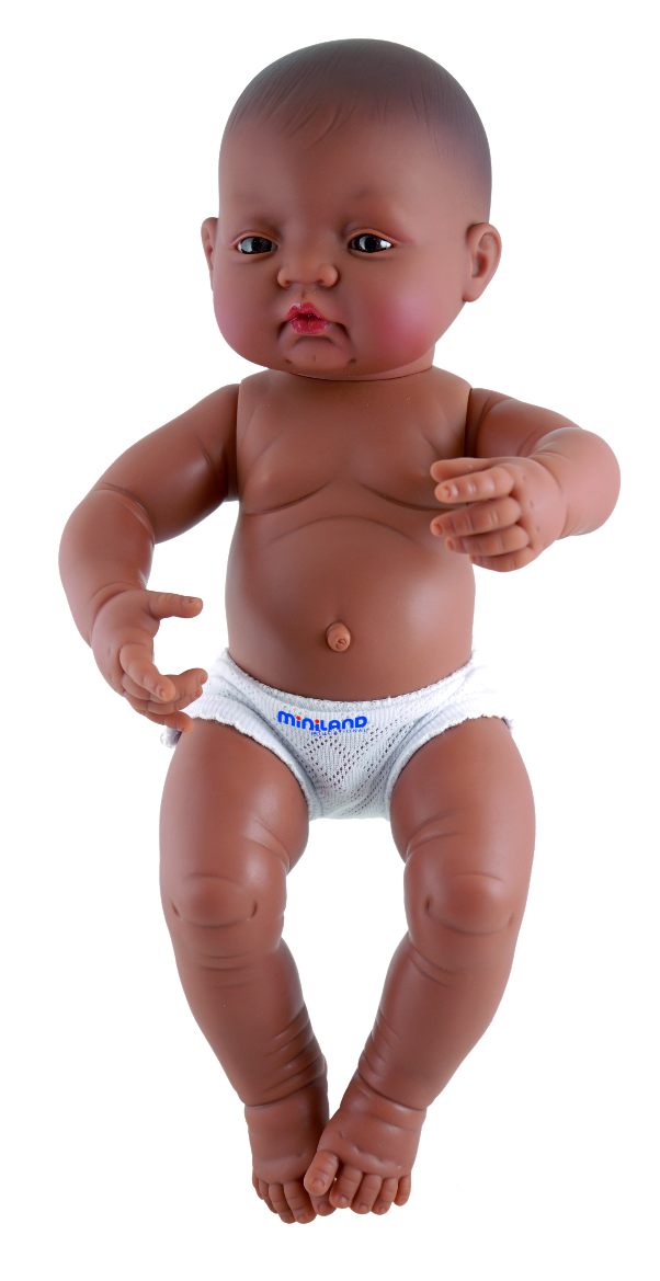 Miniland Educational 31007 Newborn Latinamerican Baby Boy With Navel Gauze (42cm- 16 4/8&apos;&apos;)polybag