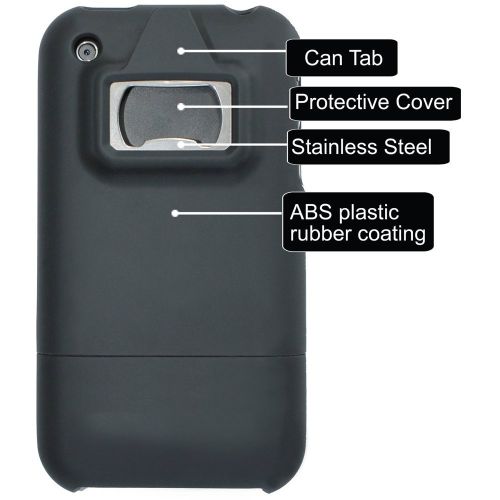 Be A HeadCase DM014B iPhone 4 Bottle Opener and Can Opener Case Black