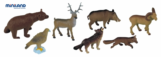 Miniland Educational 25126 Forest animals 8 figures Jar