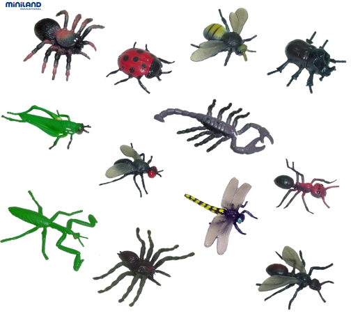 Miniland Educational 27480 Insects 12 figures container