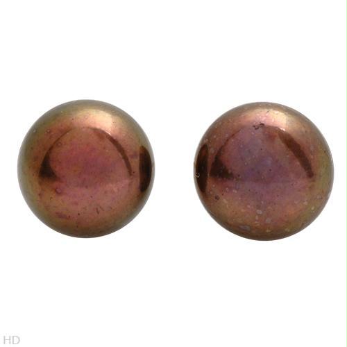 stylish stud earrings with genuine 9 4mm freshwater pearls in 14k yellow gold 01276362 price35 75