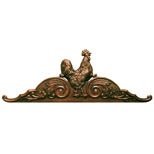 Hickory Manor House 2545wl Rooster Over Door Wall Sculpture - Walnut Stain