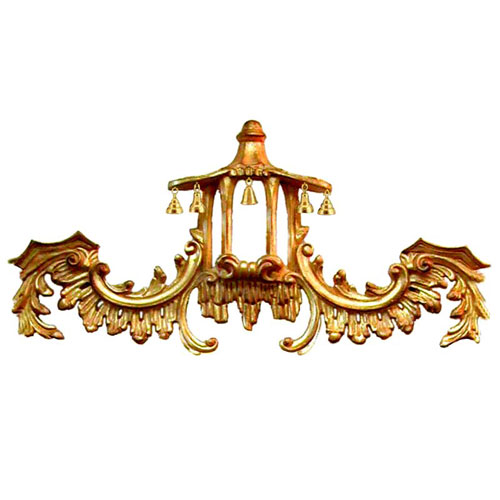 Hickory Manor House 2631 Ag Companello Pediment Wall Decor - Antique Gold