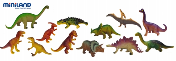 Miniland Educational 25610 Dinosaurs figures (12 figures) / Jar