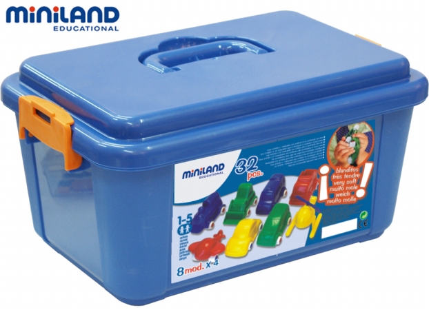 Miniland Educational 27471 Minimobil 9 Cm (3 4/8'') Container 32 Units Assorted